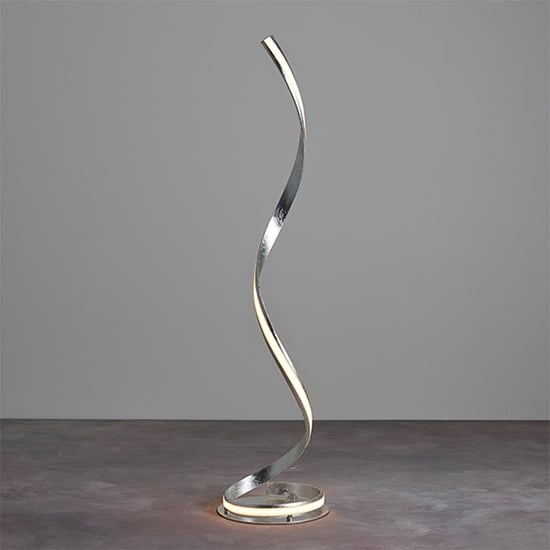 Photo of Aria led floor lamp in silver leaf