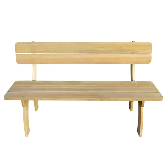 Ariana Wooden Garden Seating Bench In Green Impregnated_2