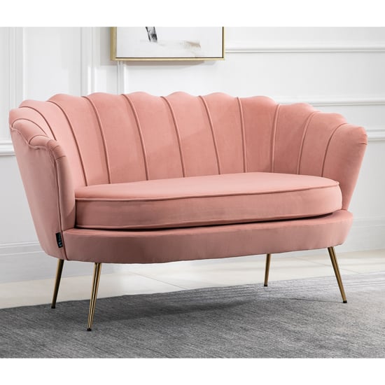 Photo of Arial fabric 2 seater sofa in coral