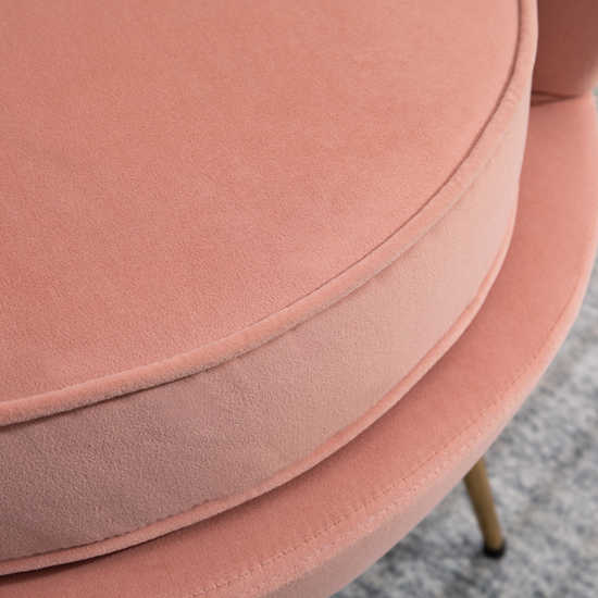 Ariel Fabric Upholstered Accent Chair In Coral_3