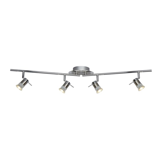 Product photograph of Aries Led Ip44 3 Lights Bar Spotlight In Chrome And Satin Silver from Furniture in Fashion