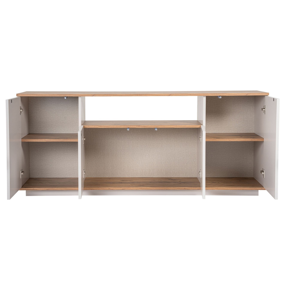 Arista Wooden Console Table in Cashmere and Atlantic Pine