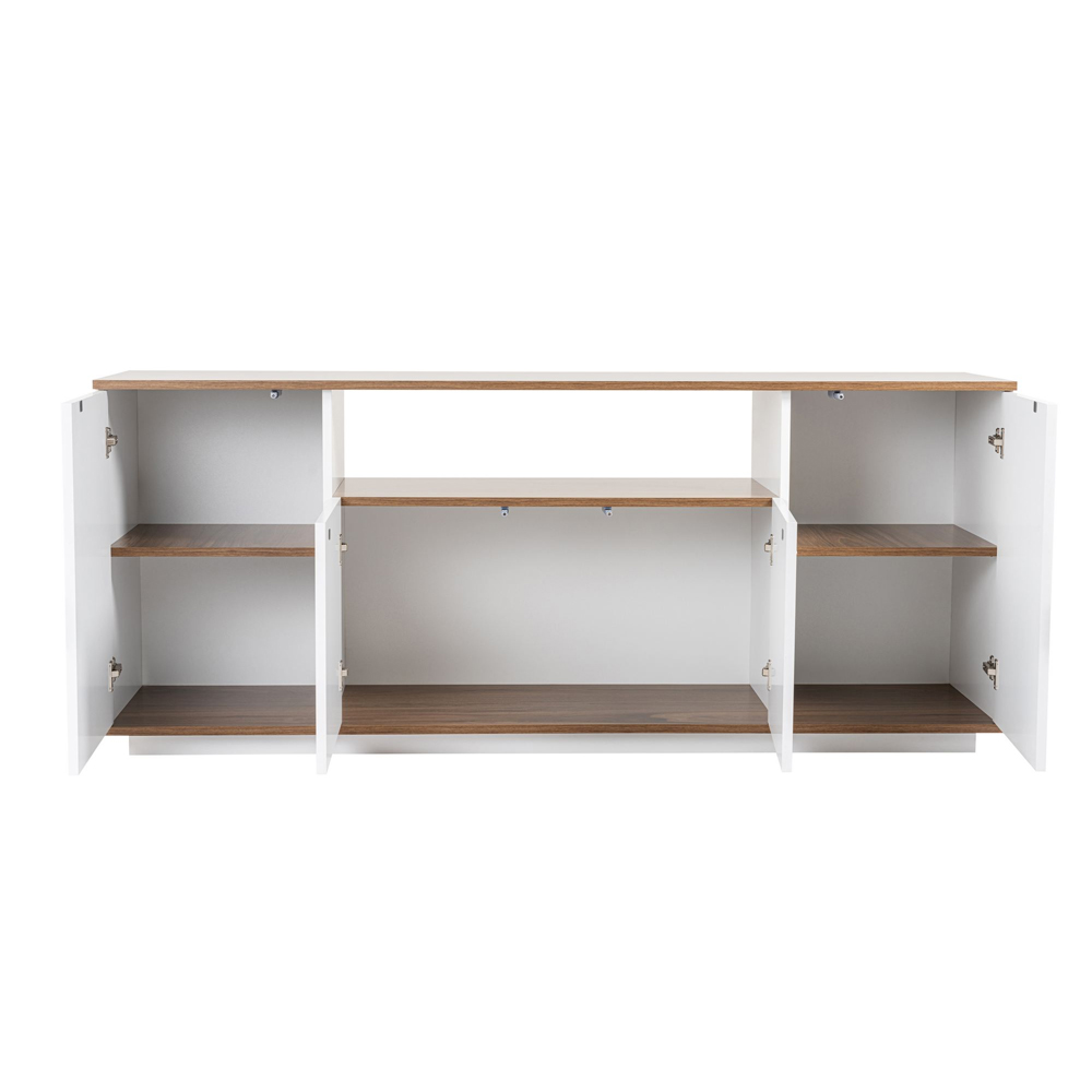 Arista Wooden Console Table in White and Walnut