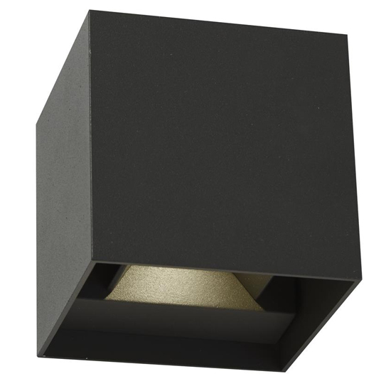 Product photograph of Arizona Led Outdoor Wall Light With Shutters In Black from Furniture in Fashion