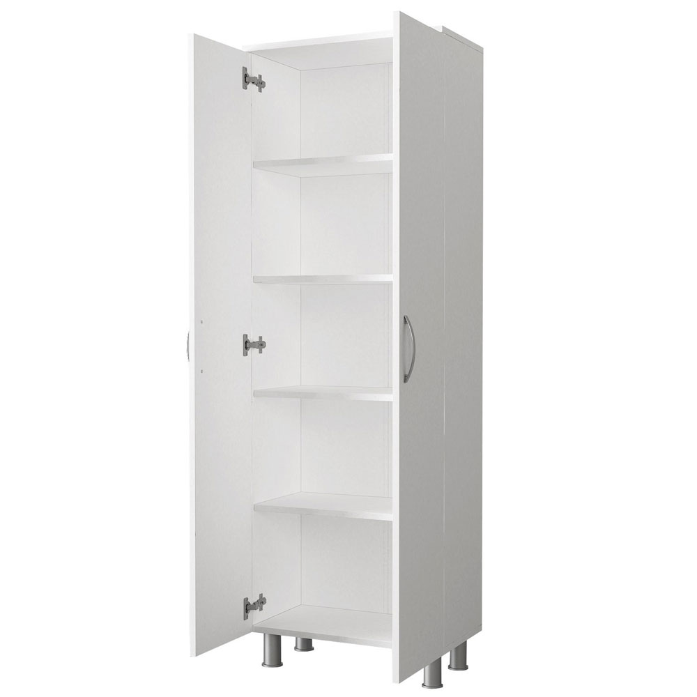 Arizona Wooden Bathroom Storage Cabinet with 2 Doors in White