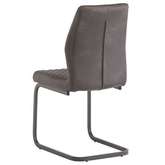 Arcoz Faux Leather Dining Chair In Taupe_2