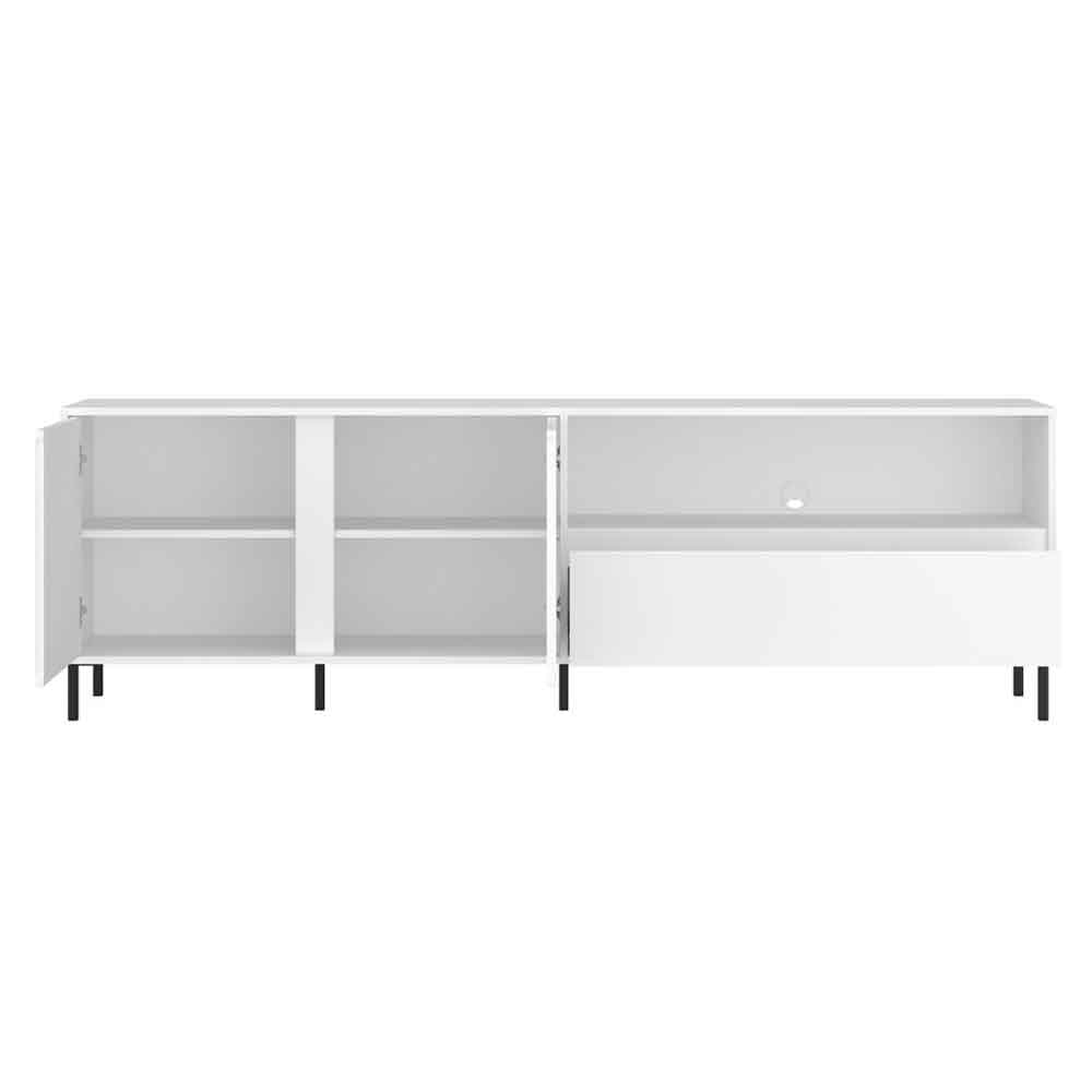 Arkley Large High Gloss TV Stand With 2 Doors In Alpine White