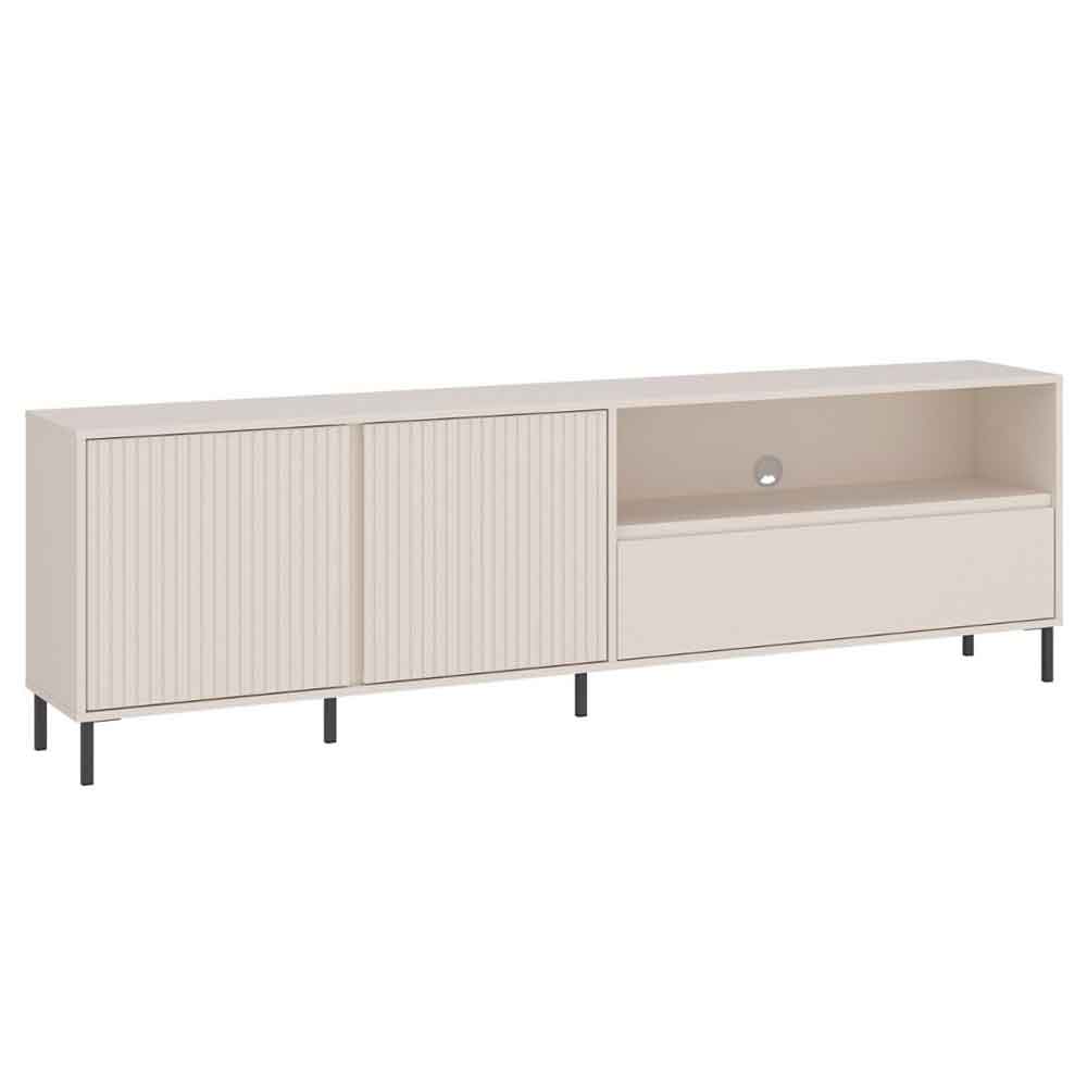 Arkley Large Wooden TV Stand With 2 Doors In Cashmere