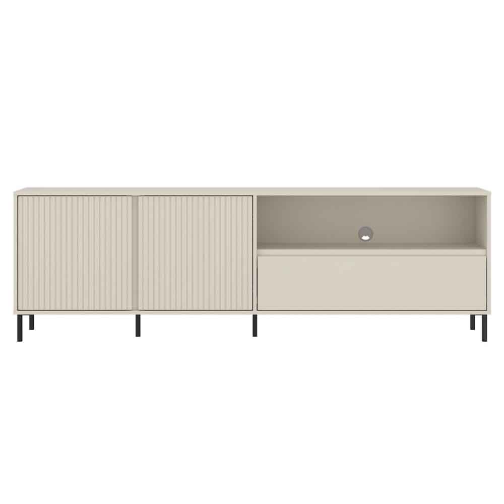 Arkley Large Wooden TV Stand With 2 Doors In Cashmere