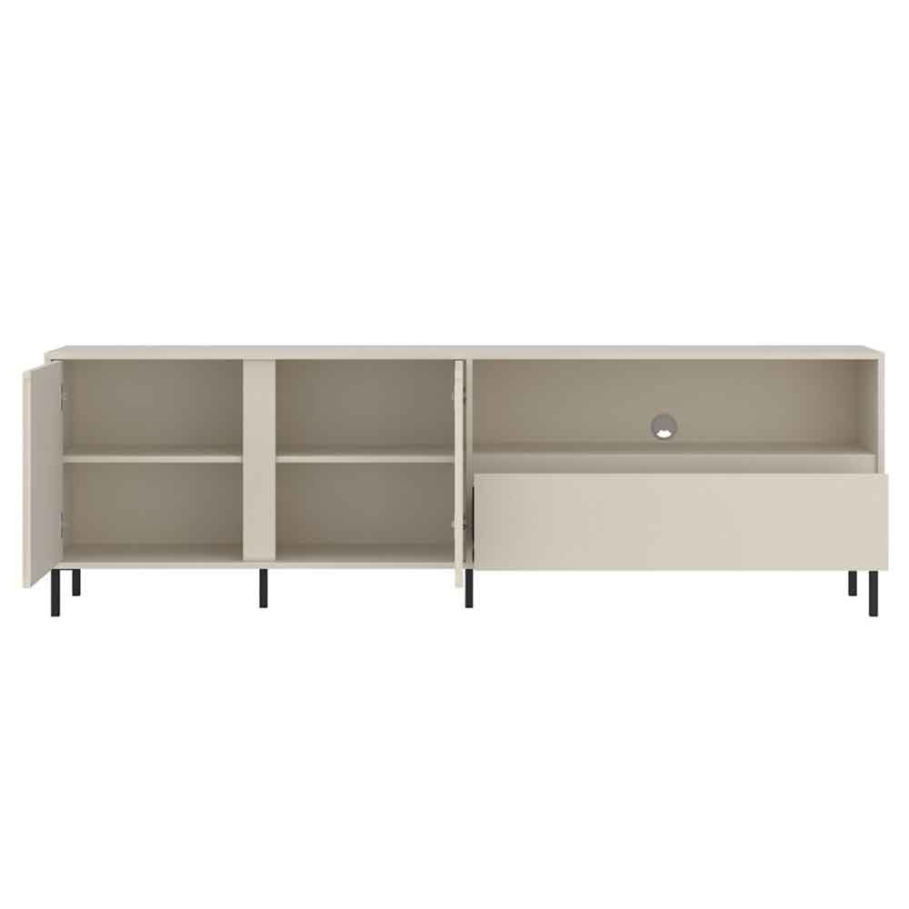 Arkley Large Wooden TV Stand With 2 Doors In Cashmere