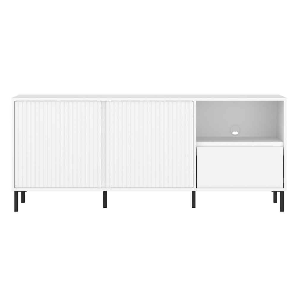 Arkley Small High Gloss TV Stand With 2 Doors In Alpine White