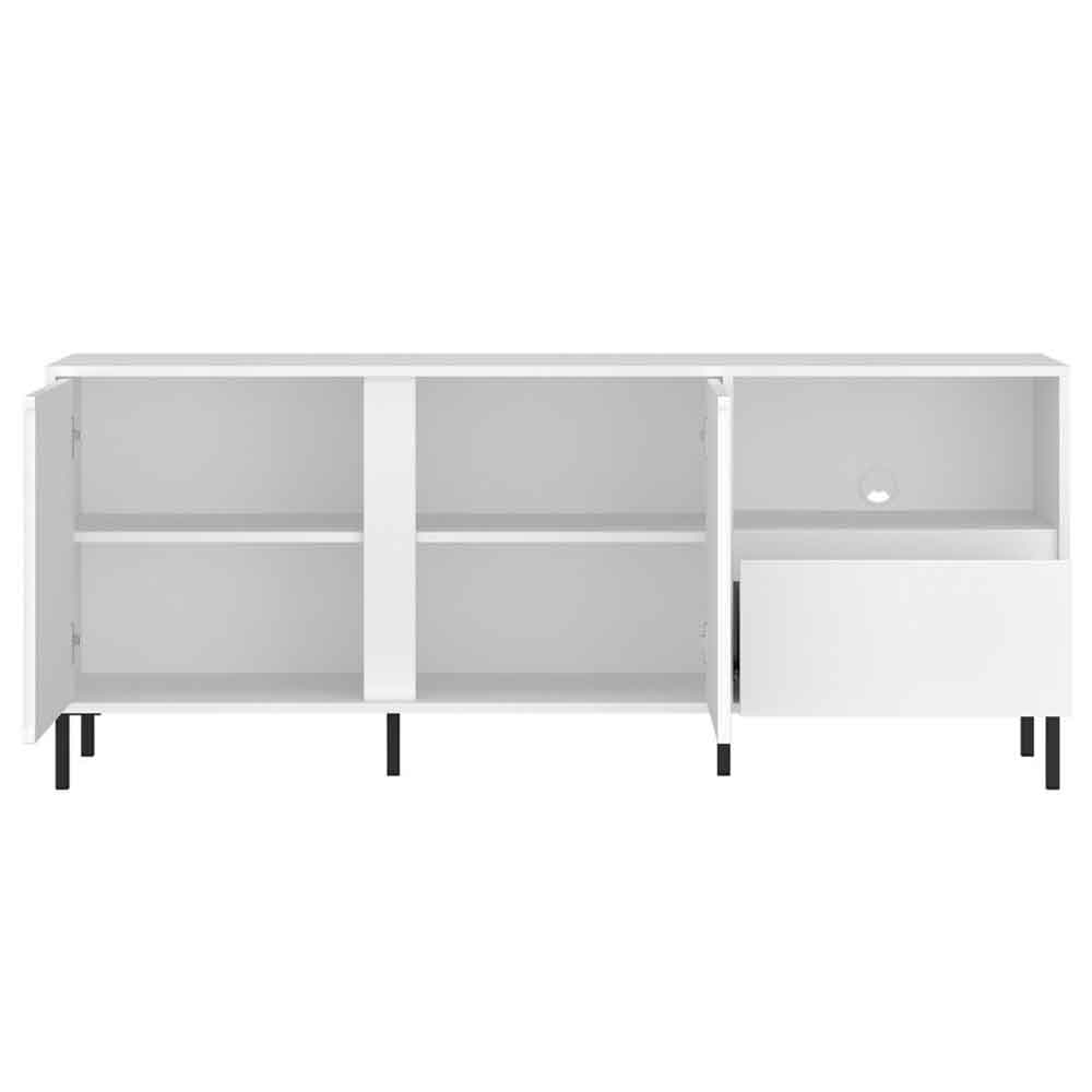 Arkley Small High Gloss TV Stand With 2 Doors In Alpine White