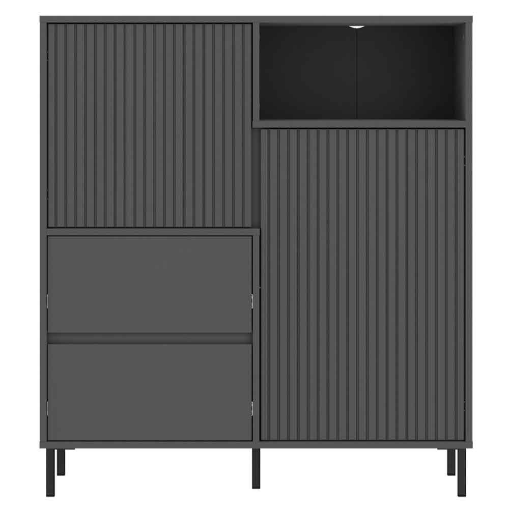 Arkley Wooden Sideboard With 2 Doors 2 Drawers In Anthracite