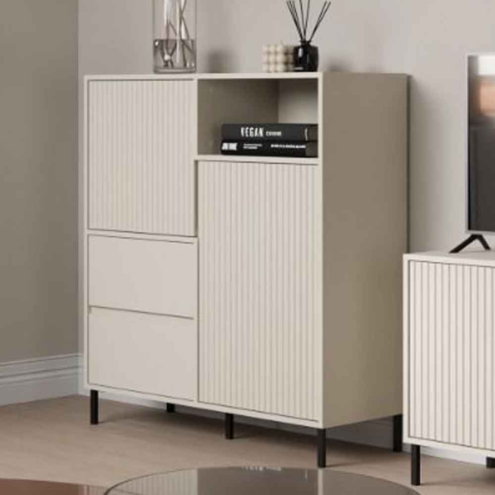 Arkley Wooden Sideboard With 2 Doors 2 Drawers In Cashmere