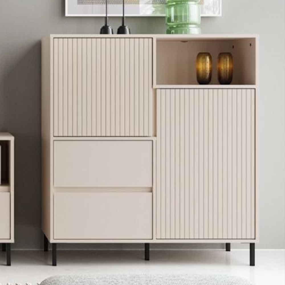 Arkley Wooden Sideboard With 2 Doors 2 Drawers In Cashmere