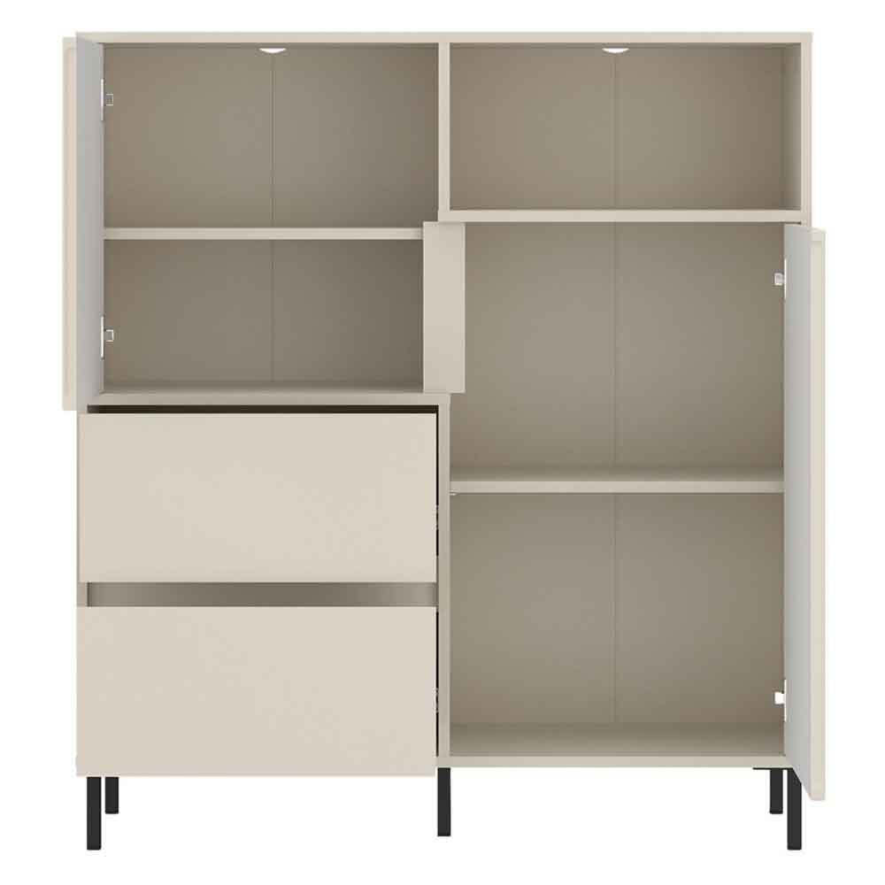 Arkley Wooden Sideboard With 2 Doors 2 Drawers In Cashmere