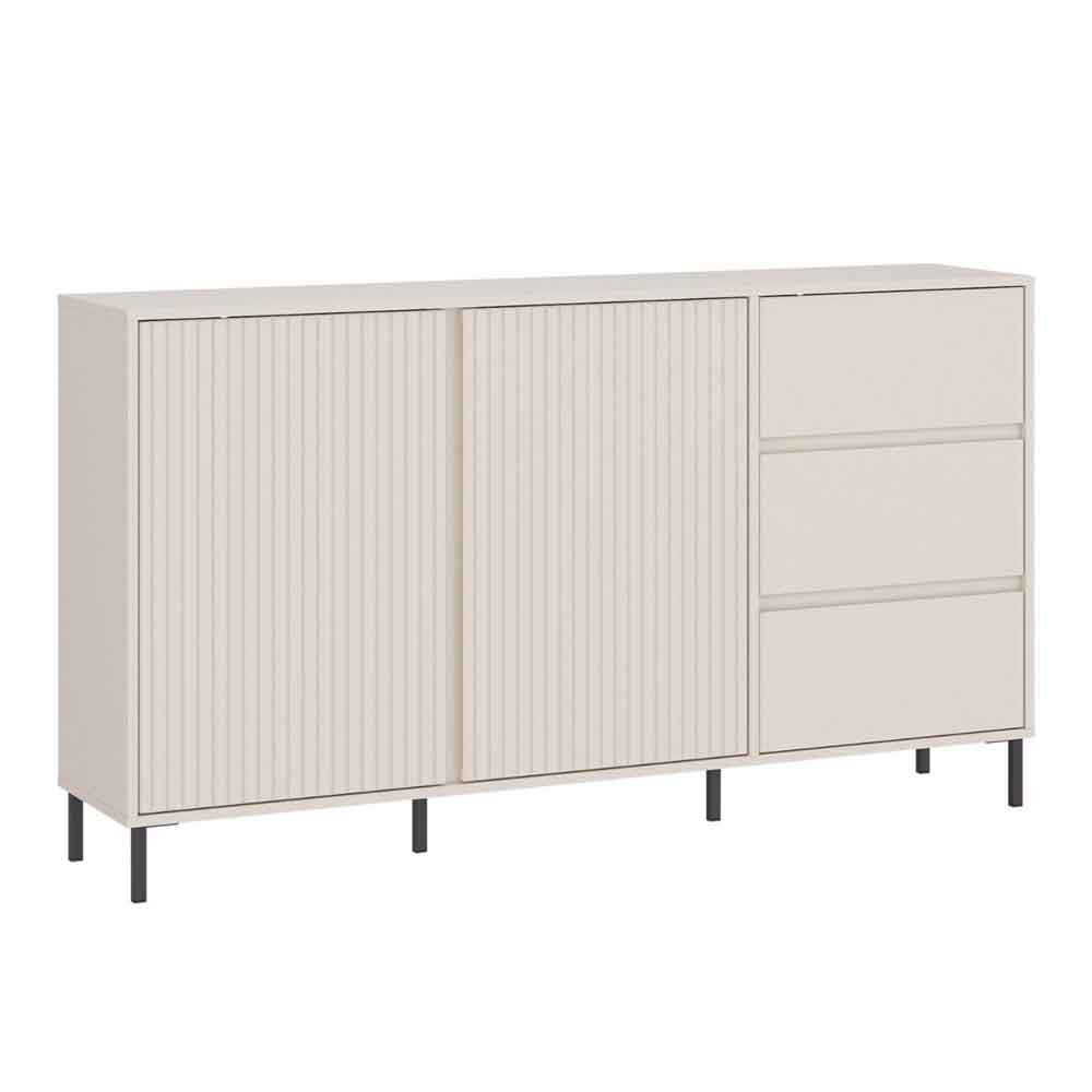 Arkley Wooden Sideboard with 2 Doors 3 Drawers in Cashmere
