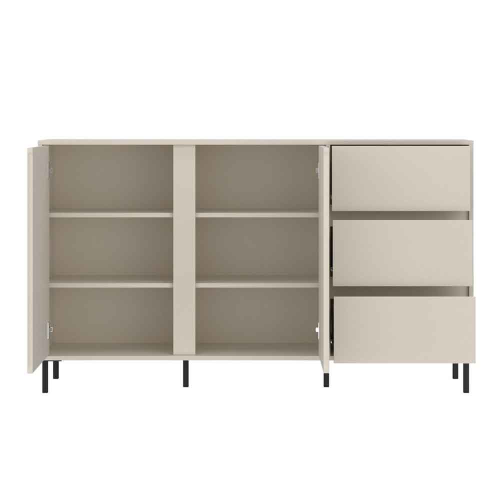 Arkley Wooden Sideboard with 2 Doors 3 Drawers in Cashmere