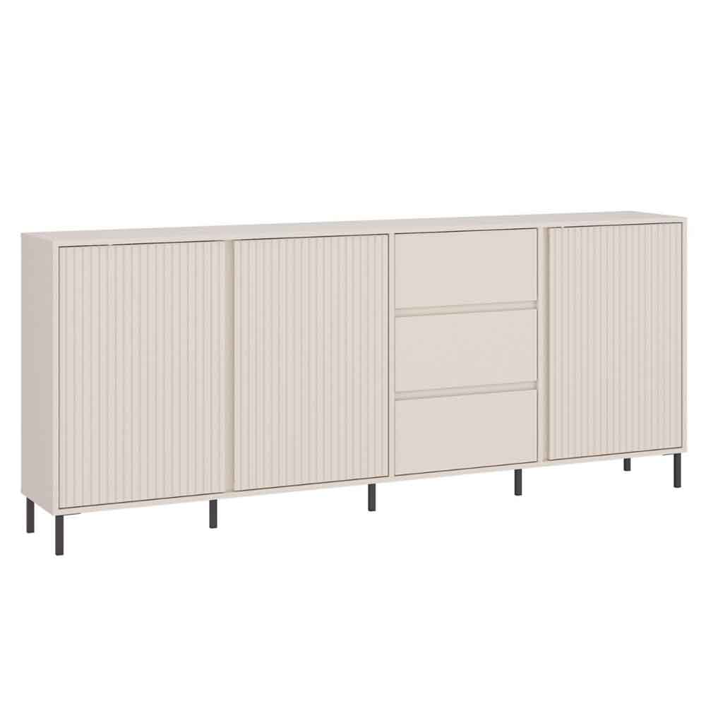 Arkley Wooden Sideboard With 3 Doors 3 Drawers In Cashmere