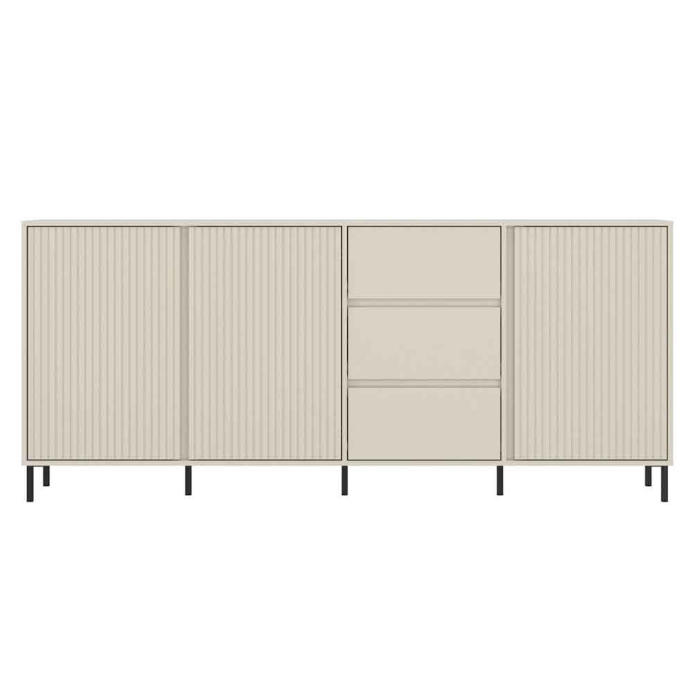 Arkley Wooden Sideboard With 3 Doors 3 Drawers In Cashmere