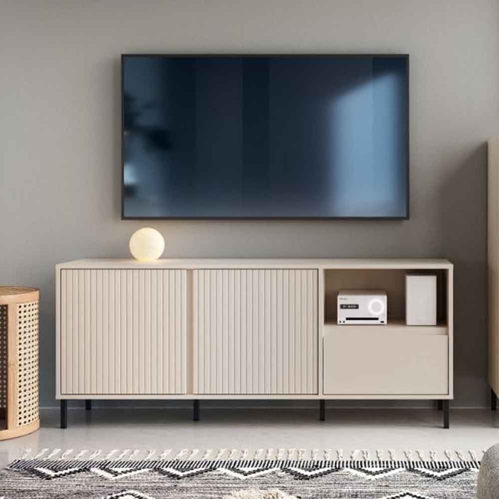 Arkley Wooden TV Stand with 2 Doors 1 Drawer in Cashmere