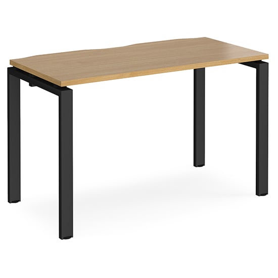Product photograph of Arkos 1200mm Wooden Computer Desk In Oak With Black Legs from Furniture in Fashion