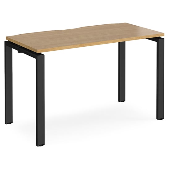 Photo of Arkos 1200mm wooden computer desk in oak with black legs