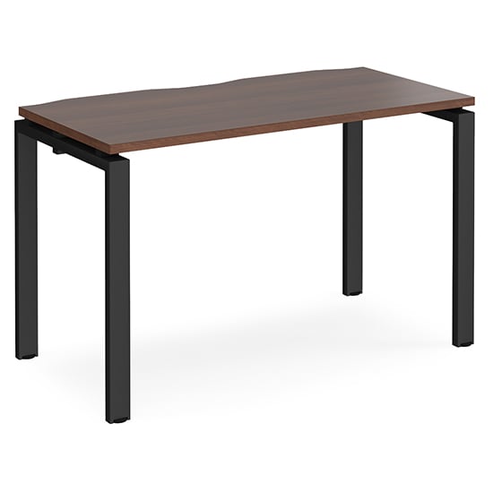 Product photograph of Arkos 1200mm Wooden Computer Desk In Walnut With Black Legs from Furniture in Fashion