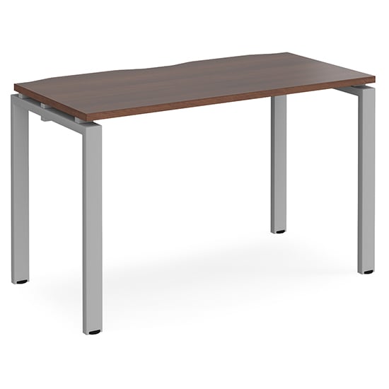 Read more about Arkos 1200mm wooden computer desk in walnut with silver legs