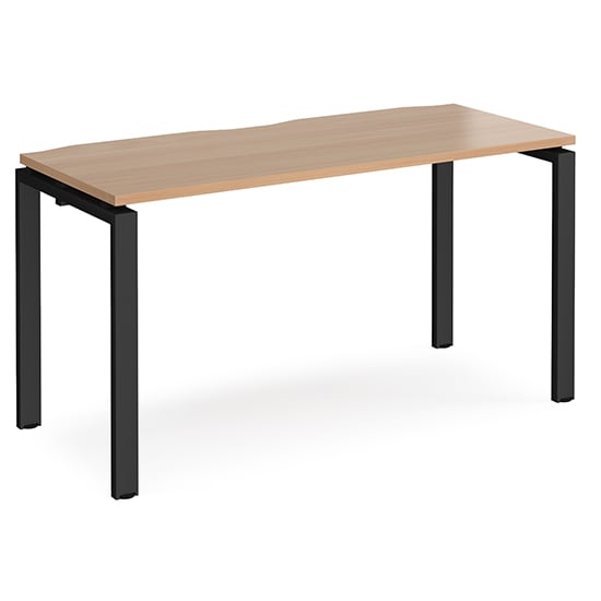 Read more about Arkos 1400mm wooden computer desk in beech with black legs