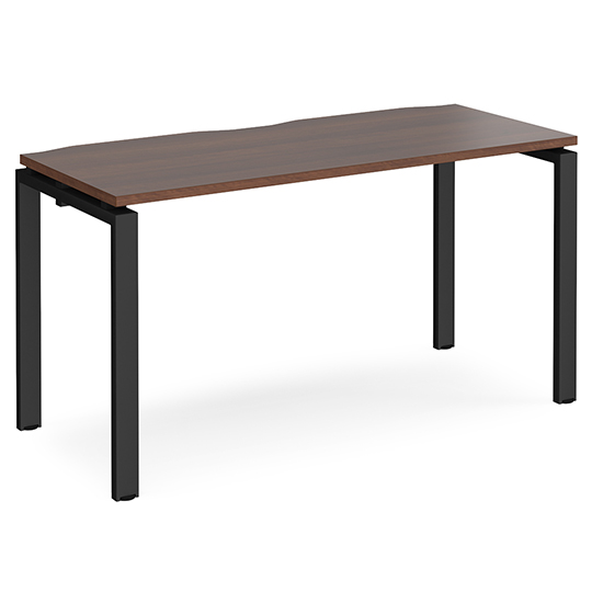 Arkos 1400mm Wooden Computer Desk In Walnut With Black Legs