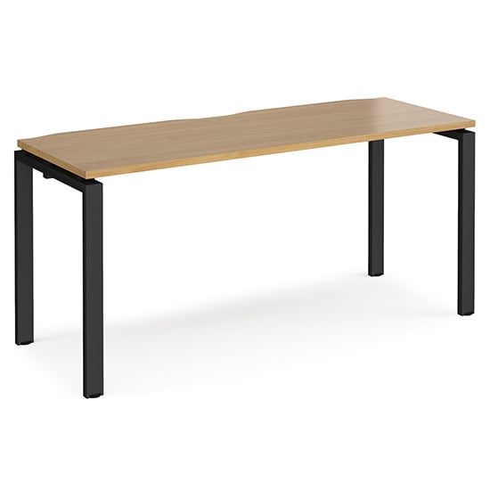 Product photograph of Arkos 1600mm Wooden Computer Desk In Oak With Black Legs from Furniture in Fashion