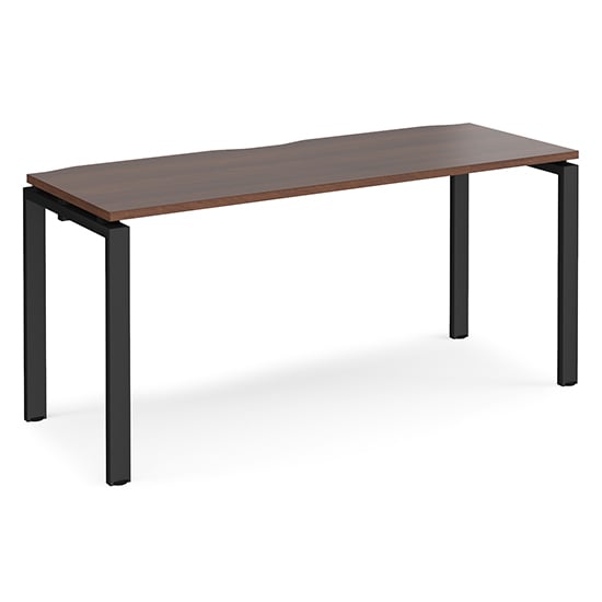 Product photograph of Arkos 1600mm Wooden Computer Desk In Walnut With Black Legs from Furniture in Fashion