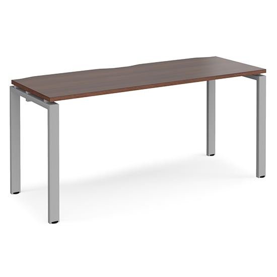 Read more about Arkos 1600mm wooden computer desk in walnut with silver legs