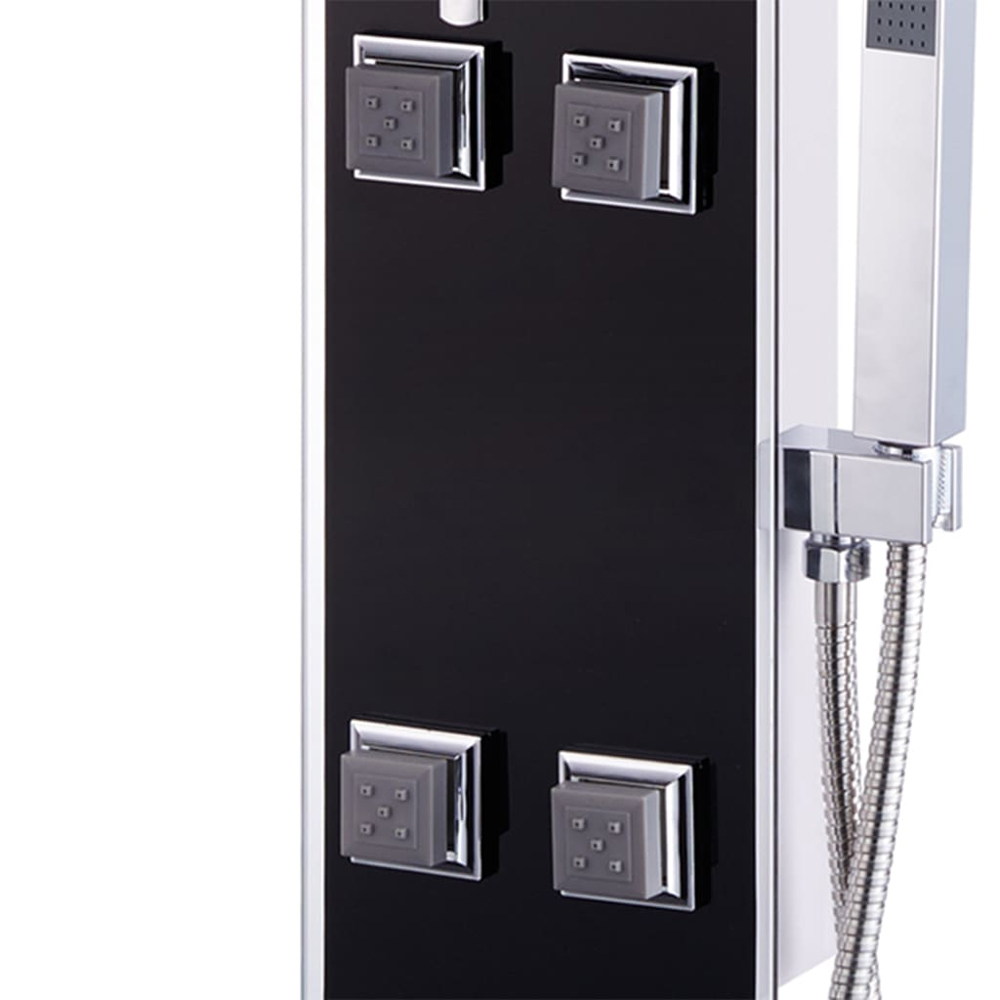 Arlington 3 Modes Shower Panel System With Shower Kit 1200mm Height - Black