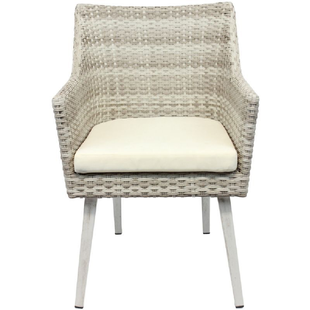 Arlo Cream Rattan Dining Chairs In Pair