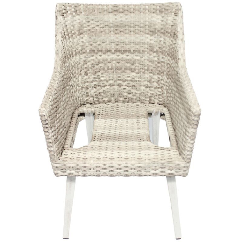 Arlo Cream Rattan Dining Chairs In Pair