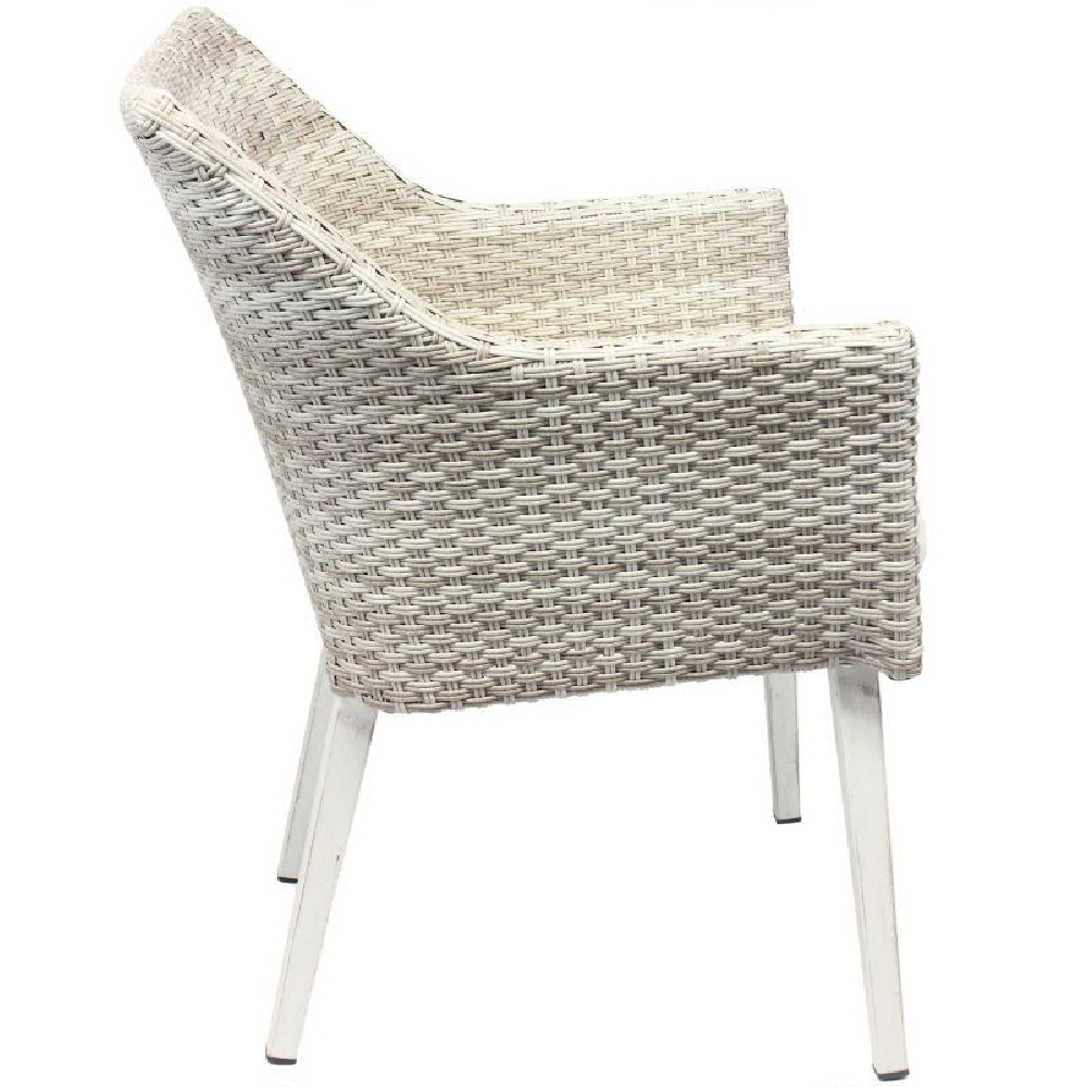 Arlo Cream Rattan Dining Chairs In Pair