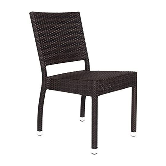 Arlo Outdoor Rattan Dining Table With 6 Chairs In Black Brown