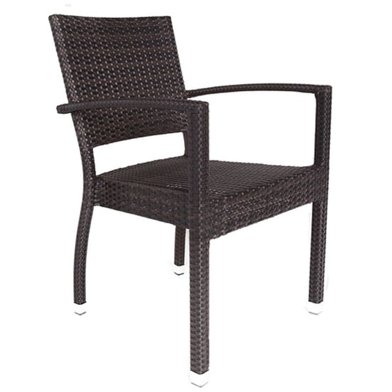 Arlo Outdoor Weave Rattan Armchair In Brown