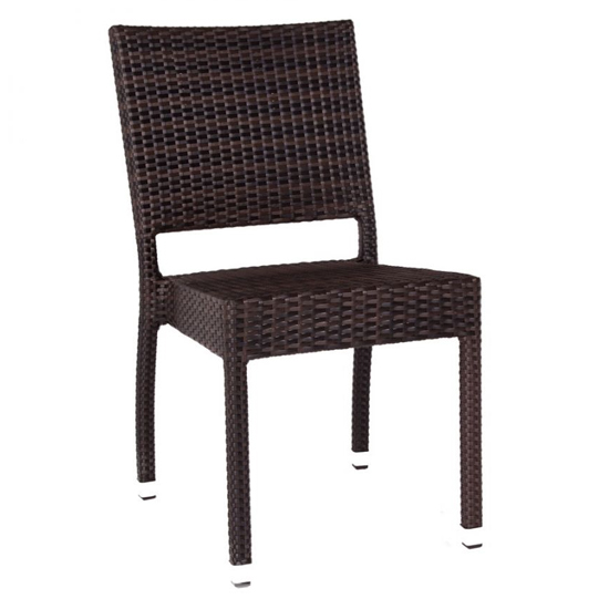 Read more about Arlo outdoor weave rattan side chair in black and brown