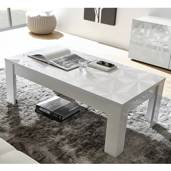 Read more about Arlon modern coffee table rectangular in white high gloss