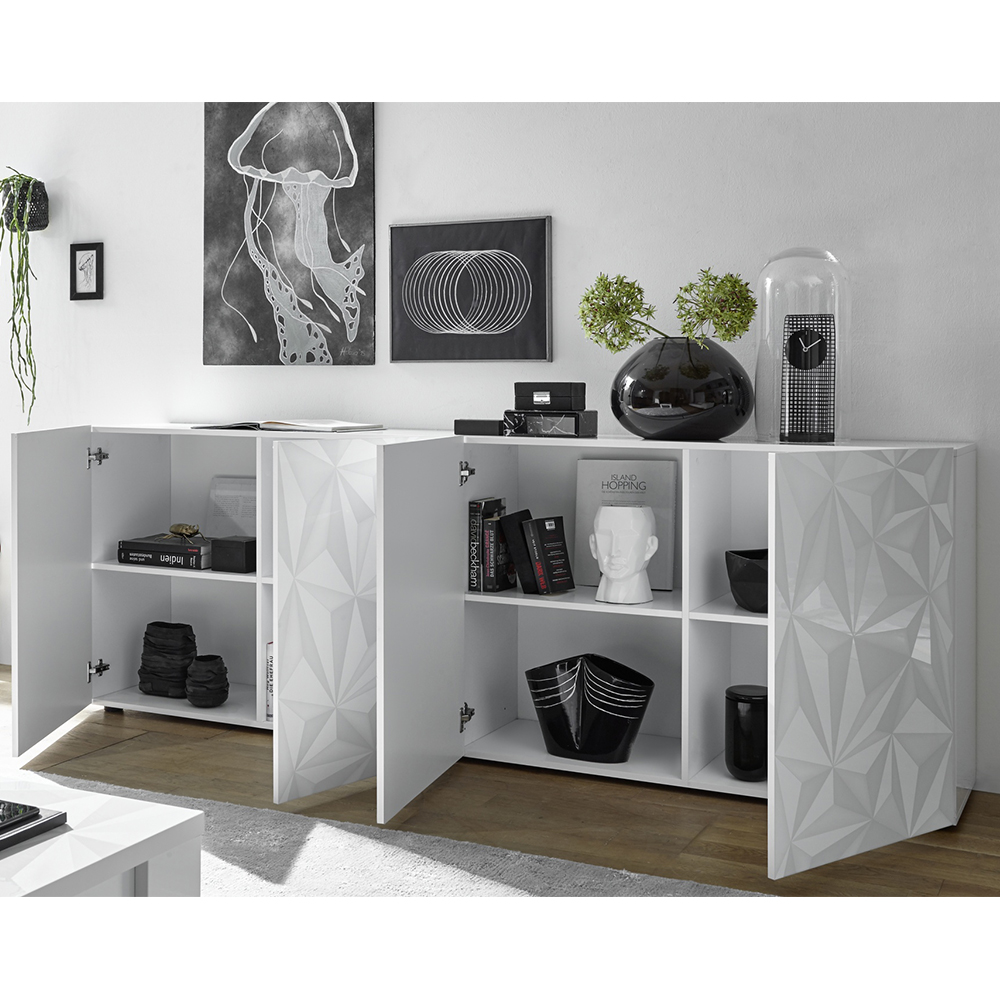 Arlon High Gloss Sideboard With 4 Doors In White
