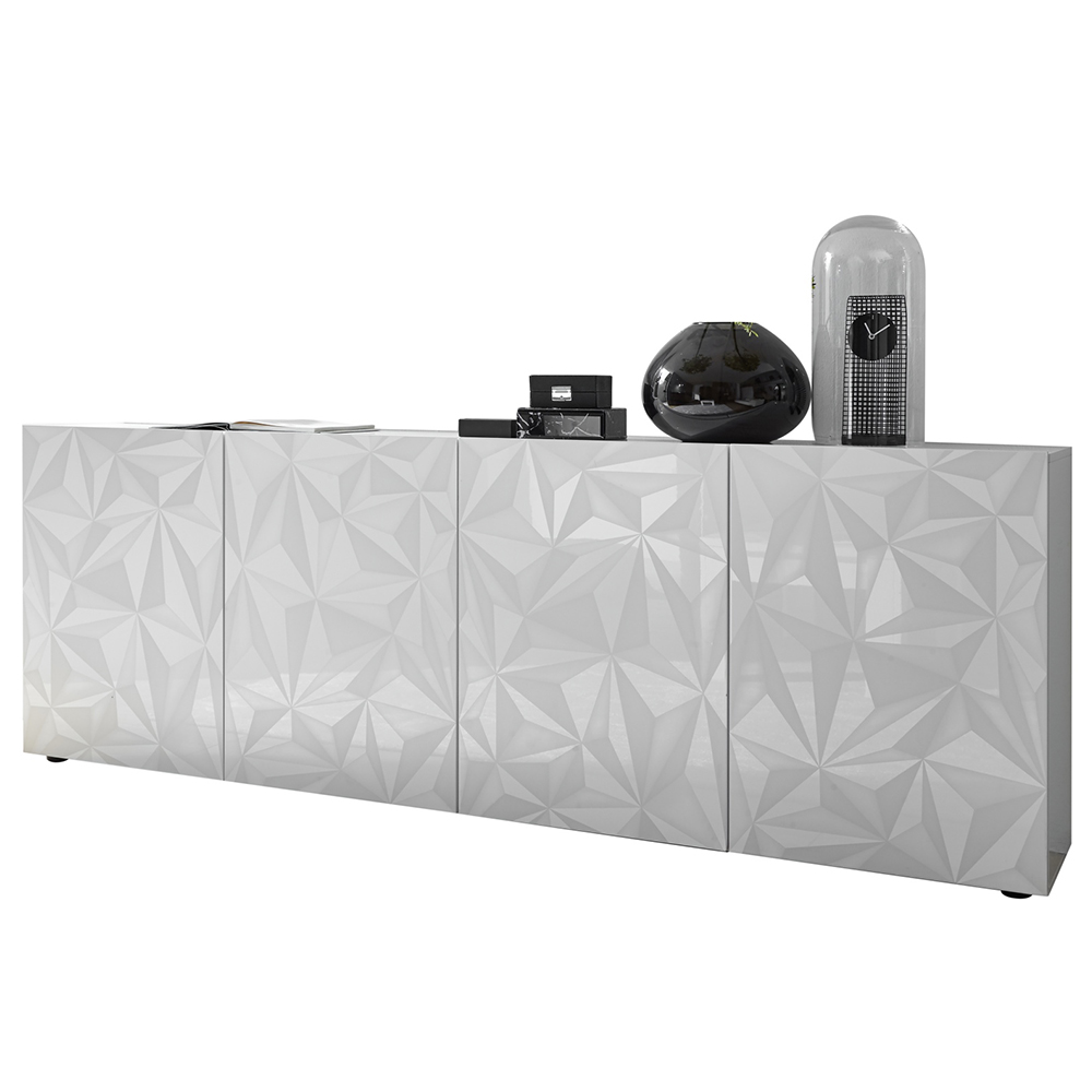 Arlon High Gloss Sideboard With 4 Doors In White