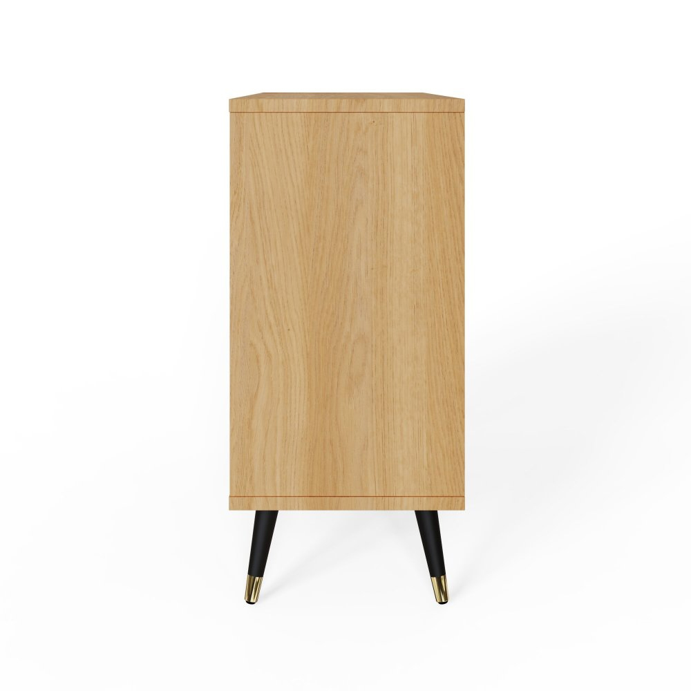 Arluneo Wooden Storage Cabinet with 2 Doors in Oak