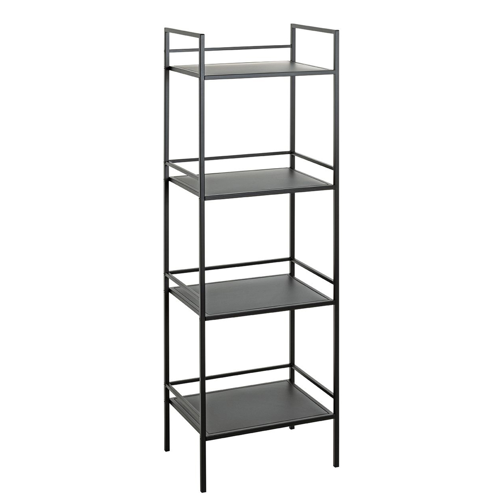 Armada Metal Shelving Unit With 4 Shelves In Black