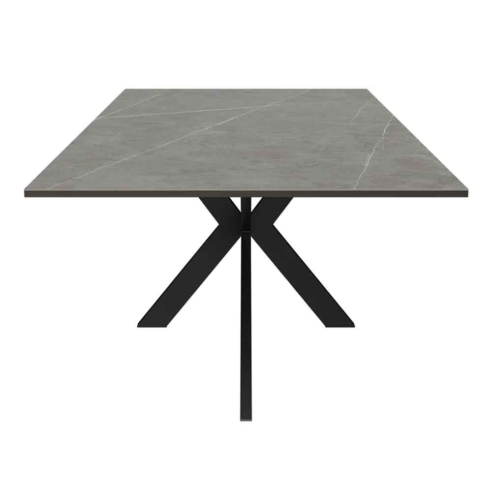 Armada Rectangular Ceramic Coffee Table In Matte Grey