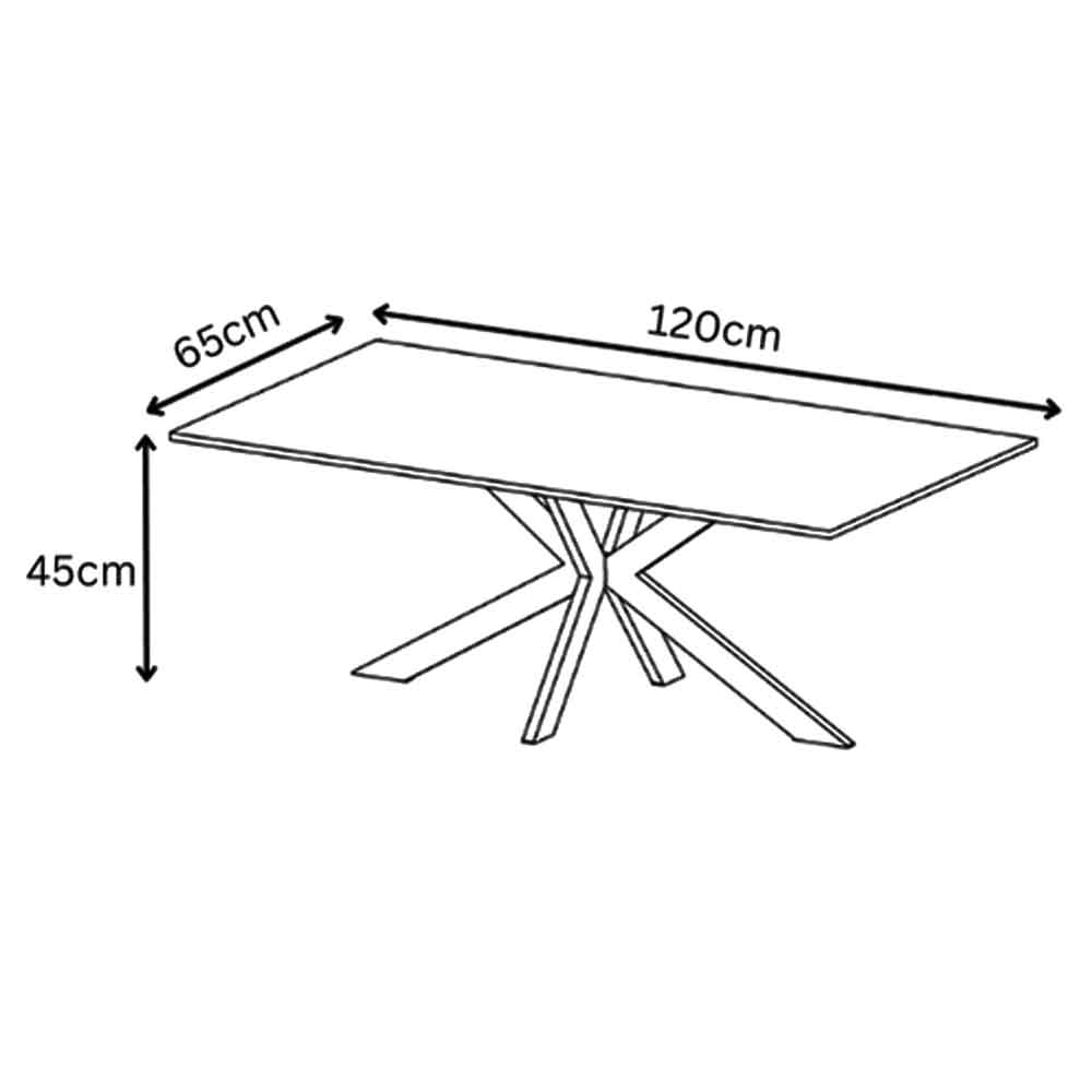 Armada Rectangular Ceramic Coffee Table In Matte Grey