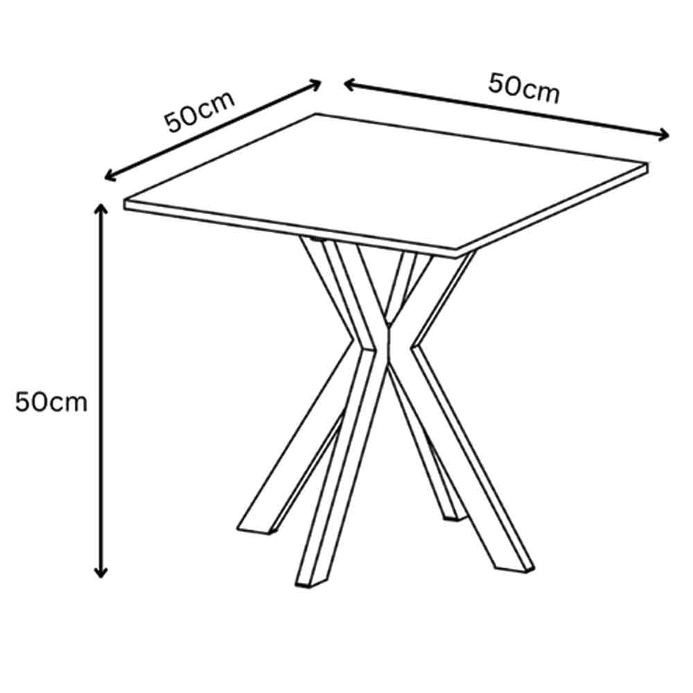 Armada Square Ceramic Side Table In White Marble Effect
