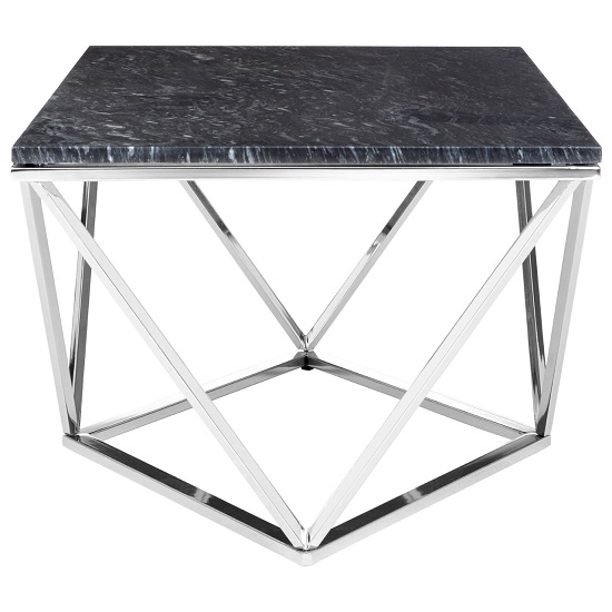 Armenia Faux Marble Coffee Table In Black And Chrome_2